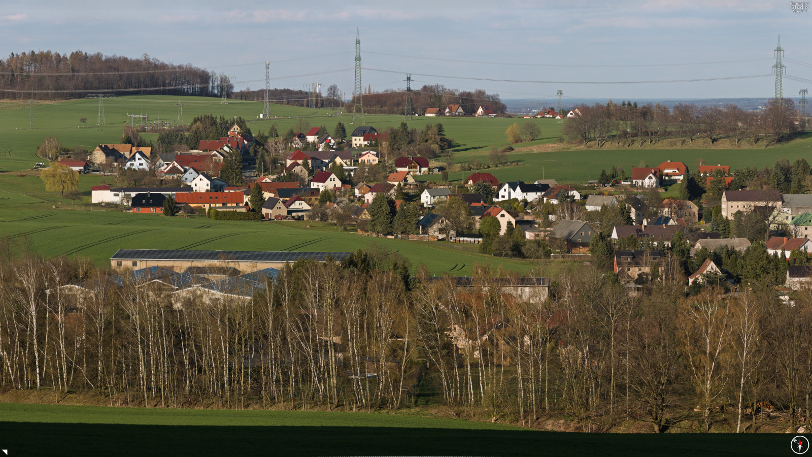 Blick von der Jagdhütte am Butterberg im April 2022